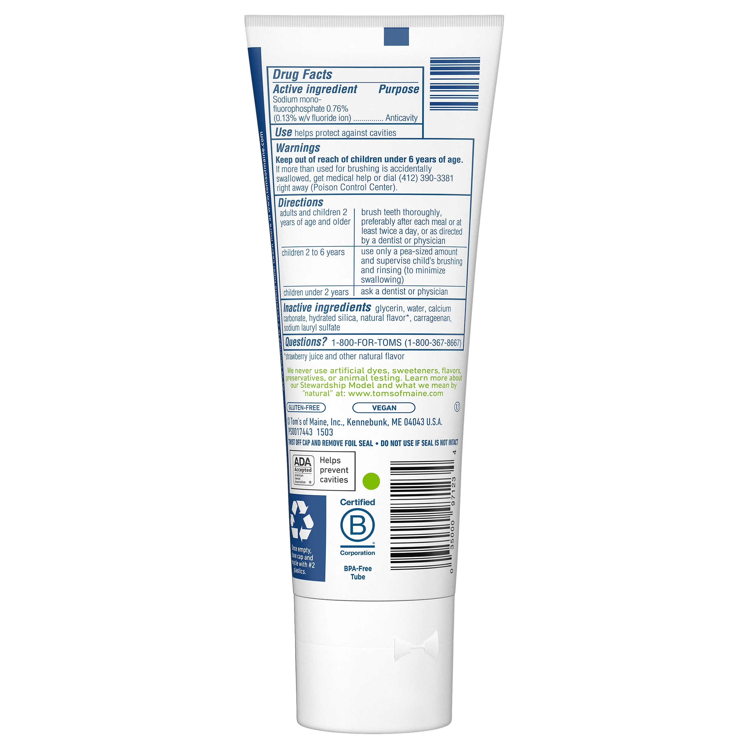 Children's Silly Strawberry Fluoride Toothpaste - Image 3