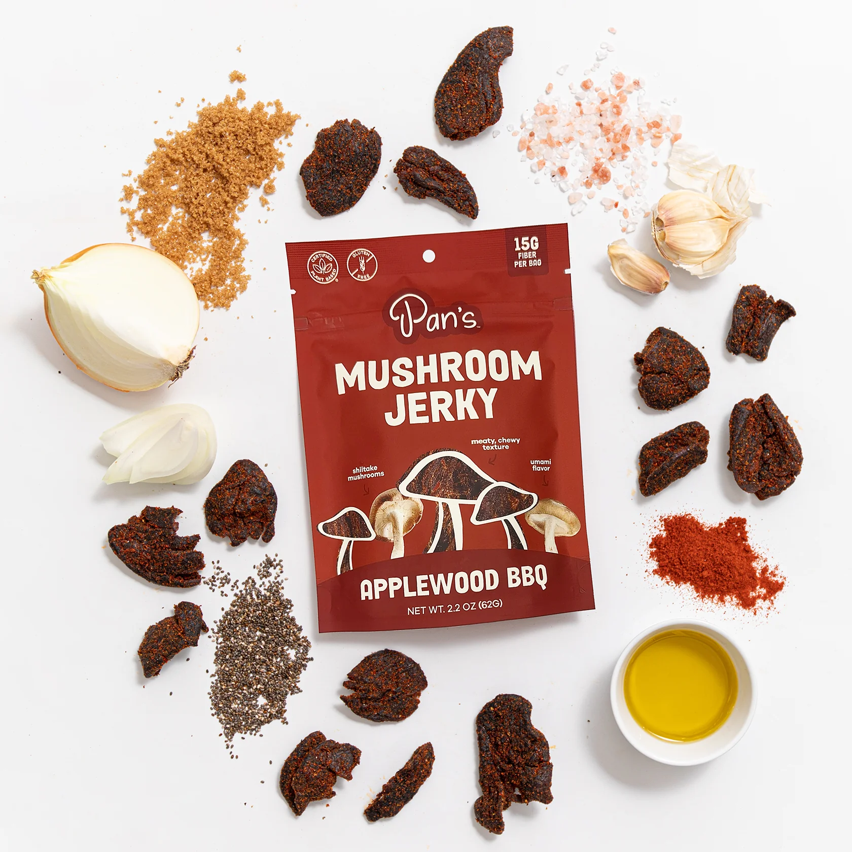 Applewood BBQ Mushroom Jerky - Image 4