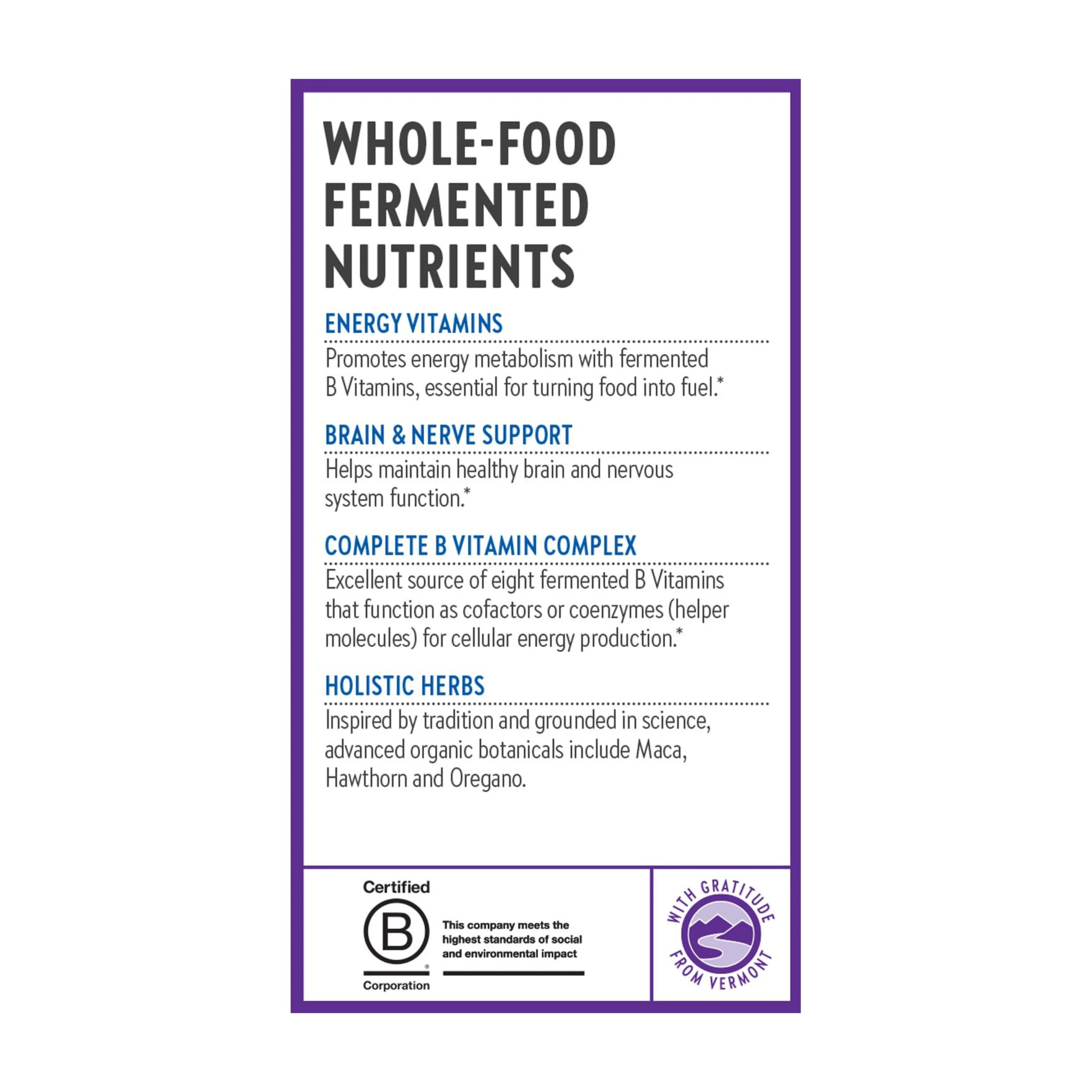 Fermented Coenzyme B Complex, Energy & Nervous System Support - Image 22
