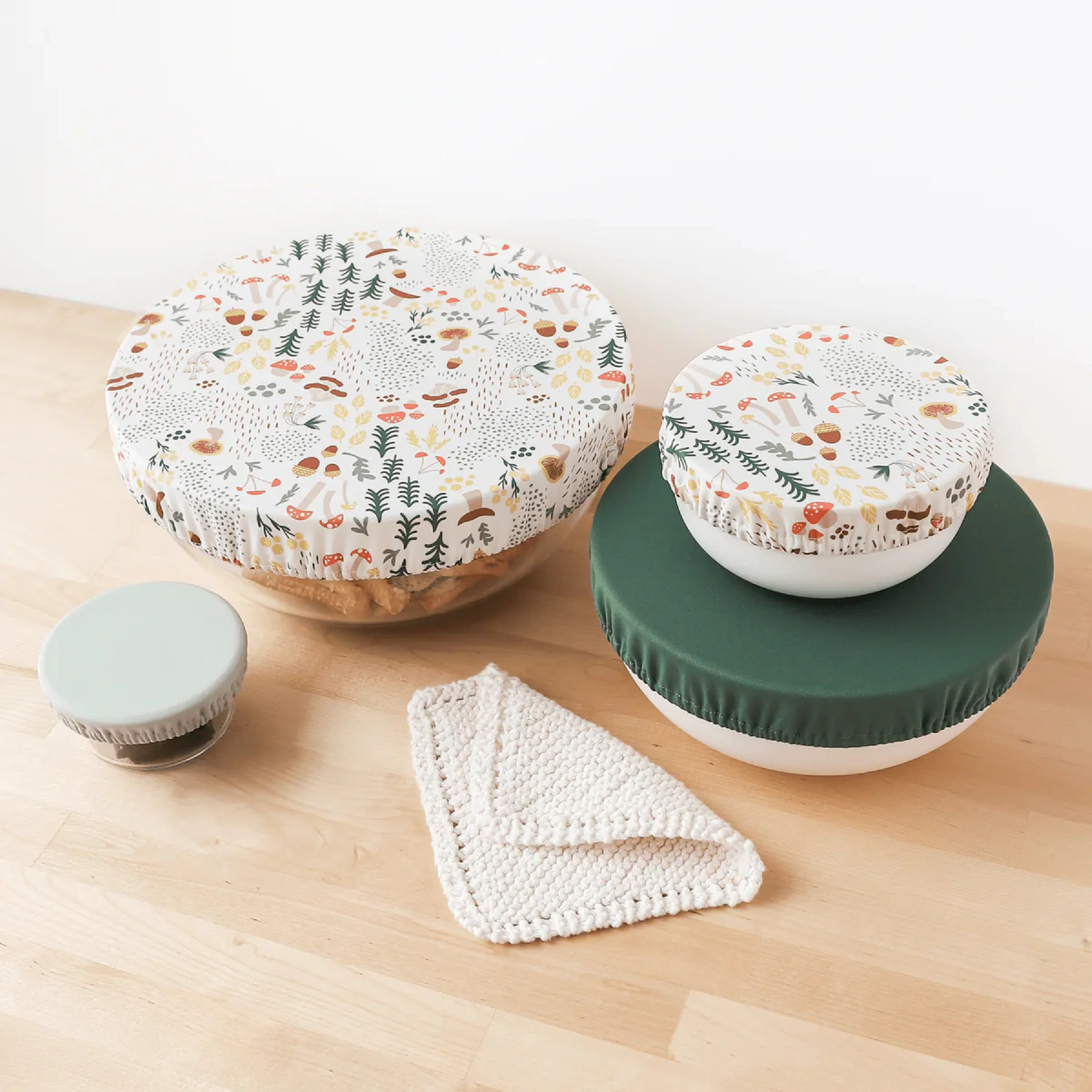 Reusable Bowl Covers - Upcycled Materials, 4-Pack - Image 4