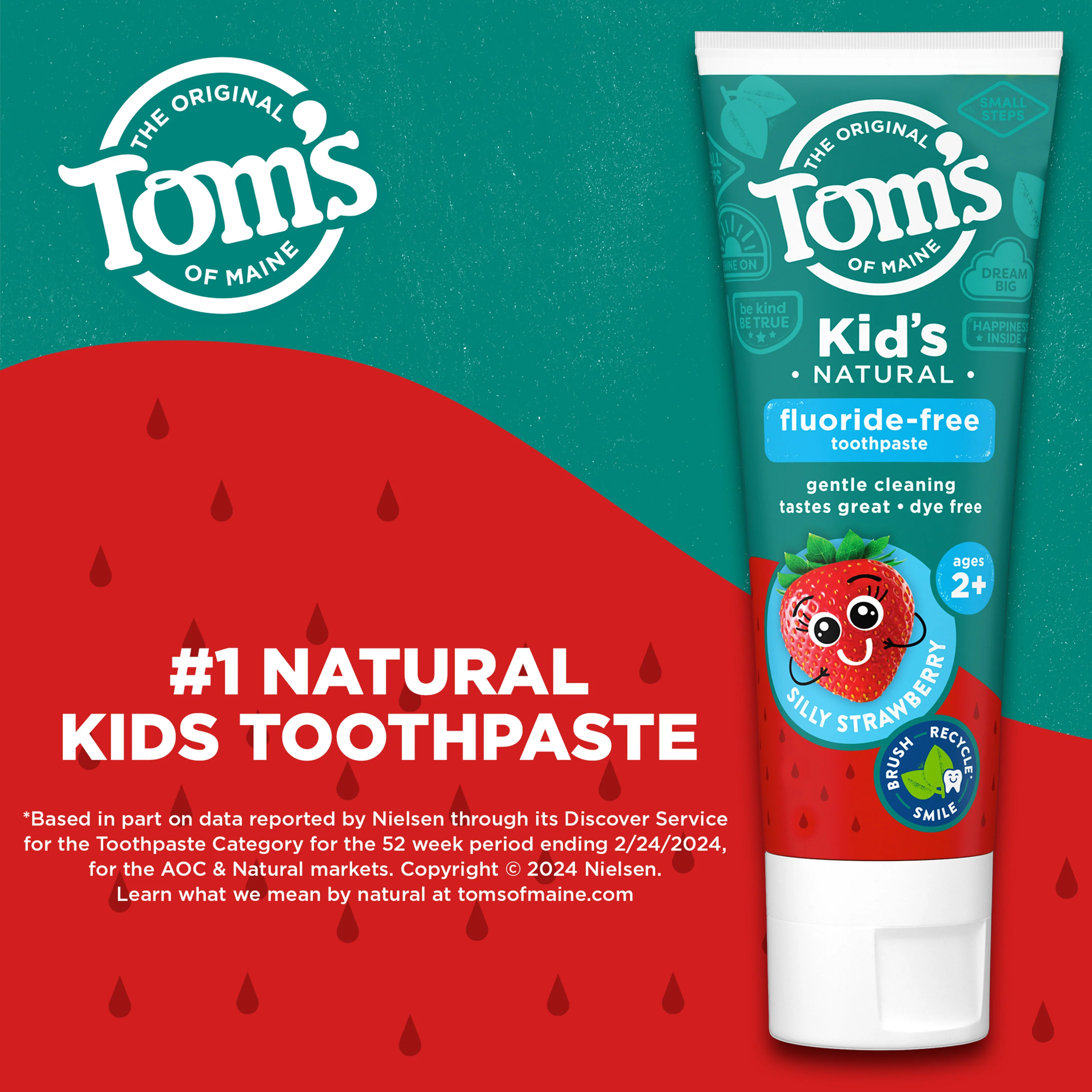 Children's Silly Strawberry Fluoride-Free Toothpaste - Image 4