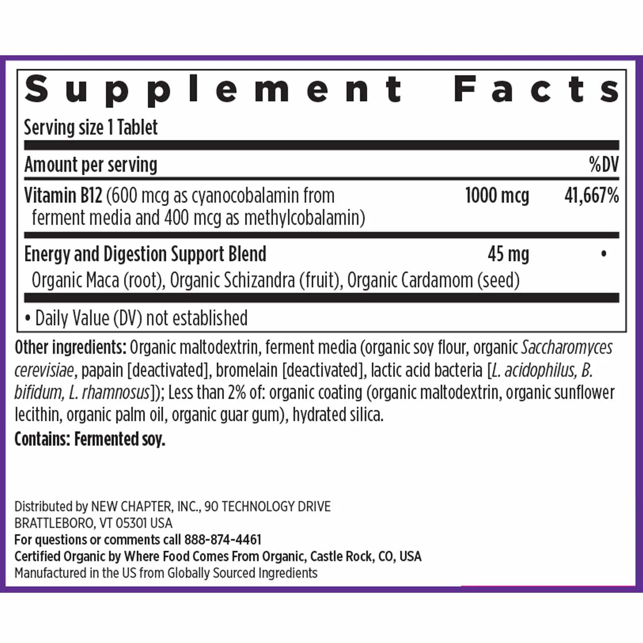 Fermented Vitamin B12 - For Cellular Energy + Healthy Blood Cells - Image 3