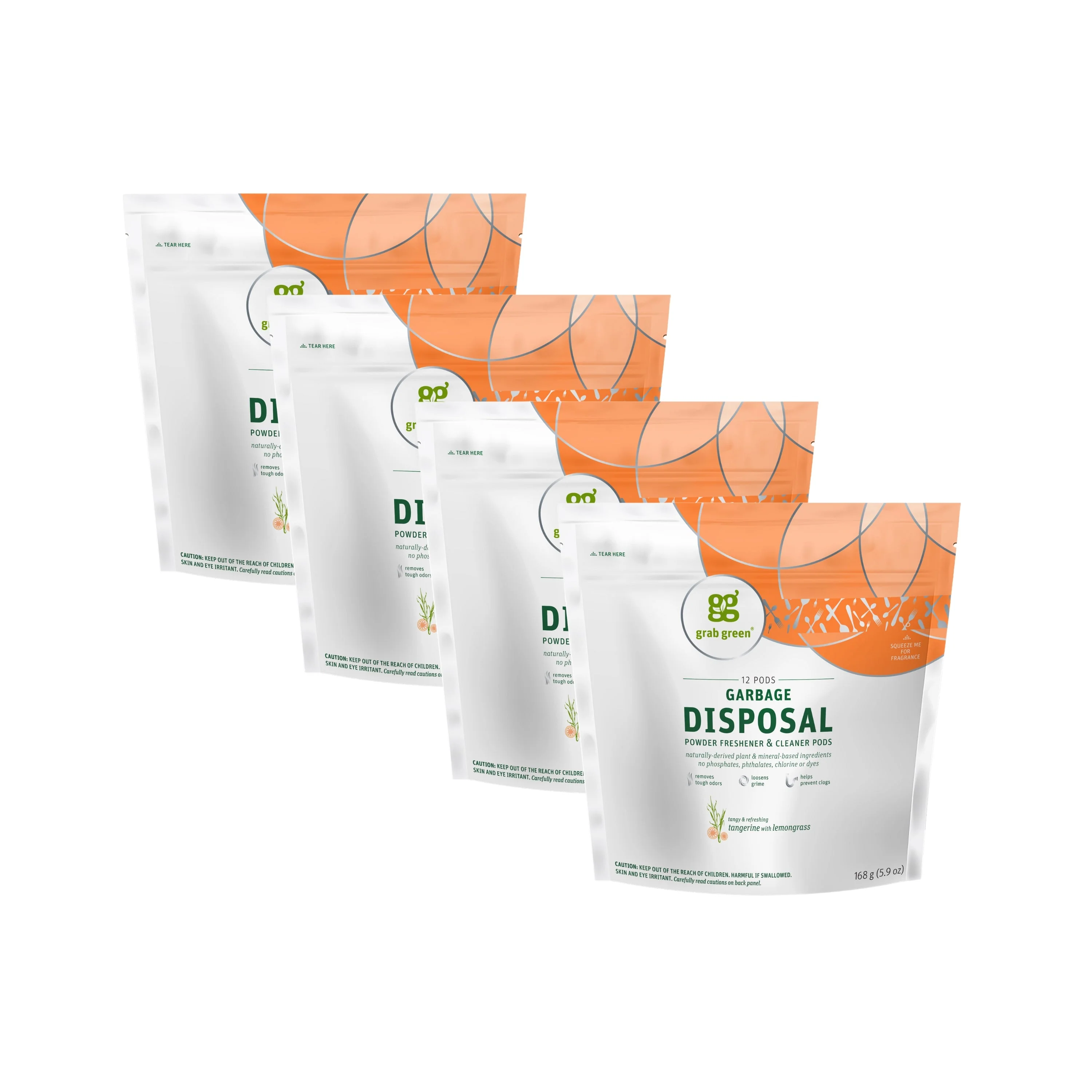 Garbage Disposal Freshener & Cleaner Pods - Tangerine with Lemongrass - Image 3