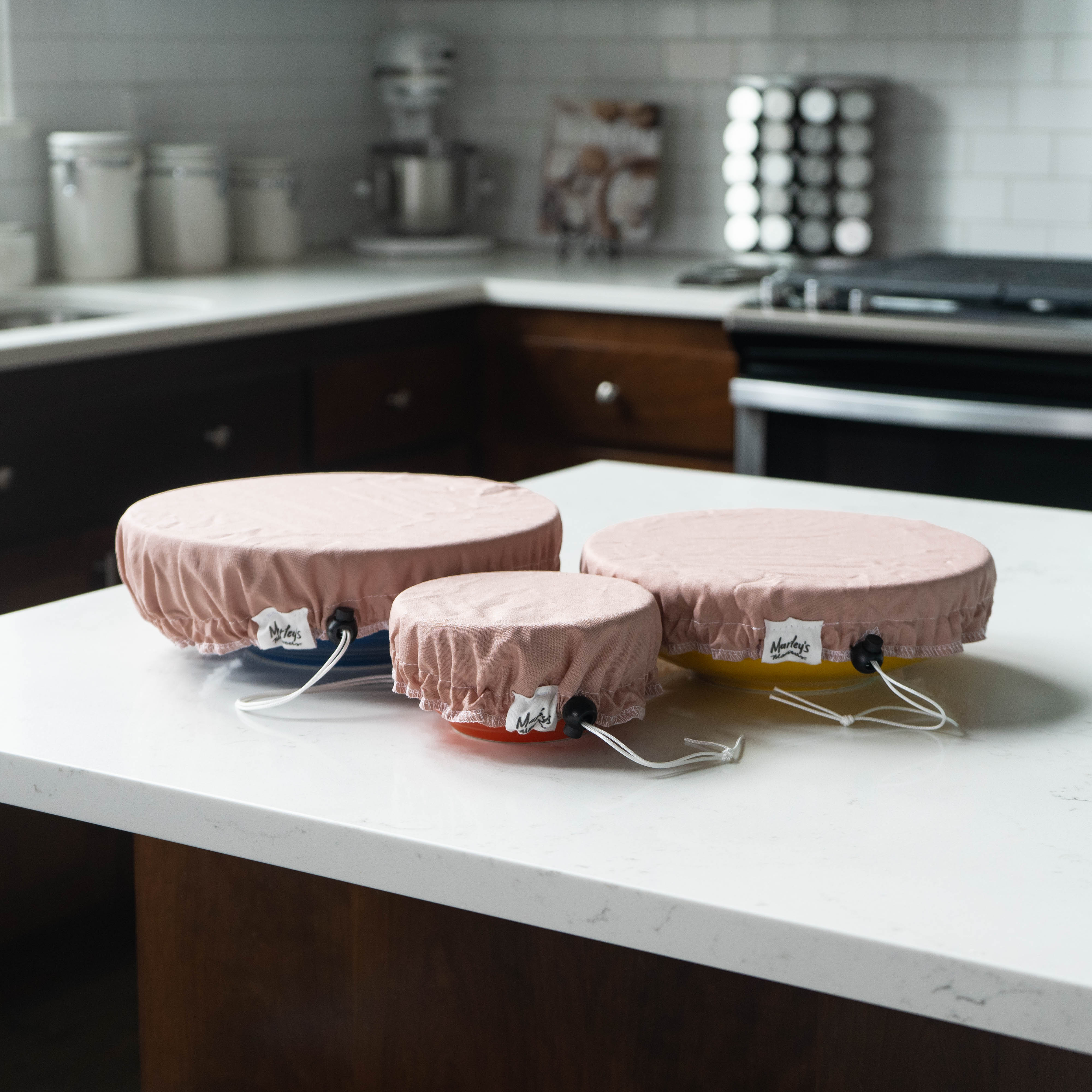 Linen Bowl Cover Bundle - Rose - Image 3