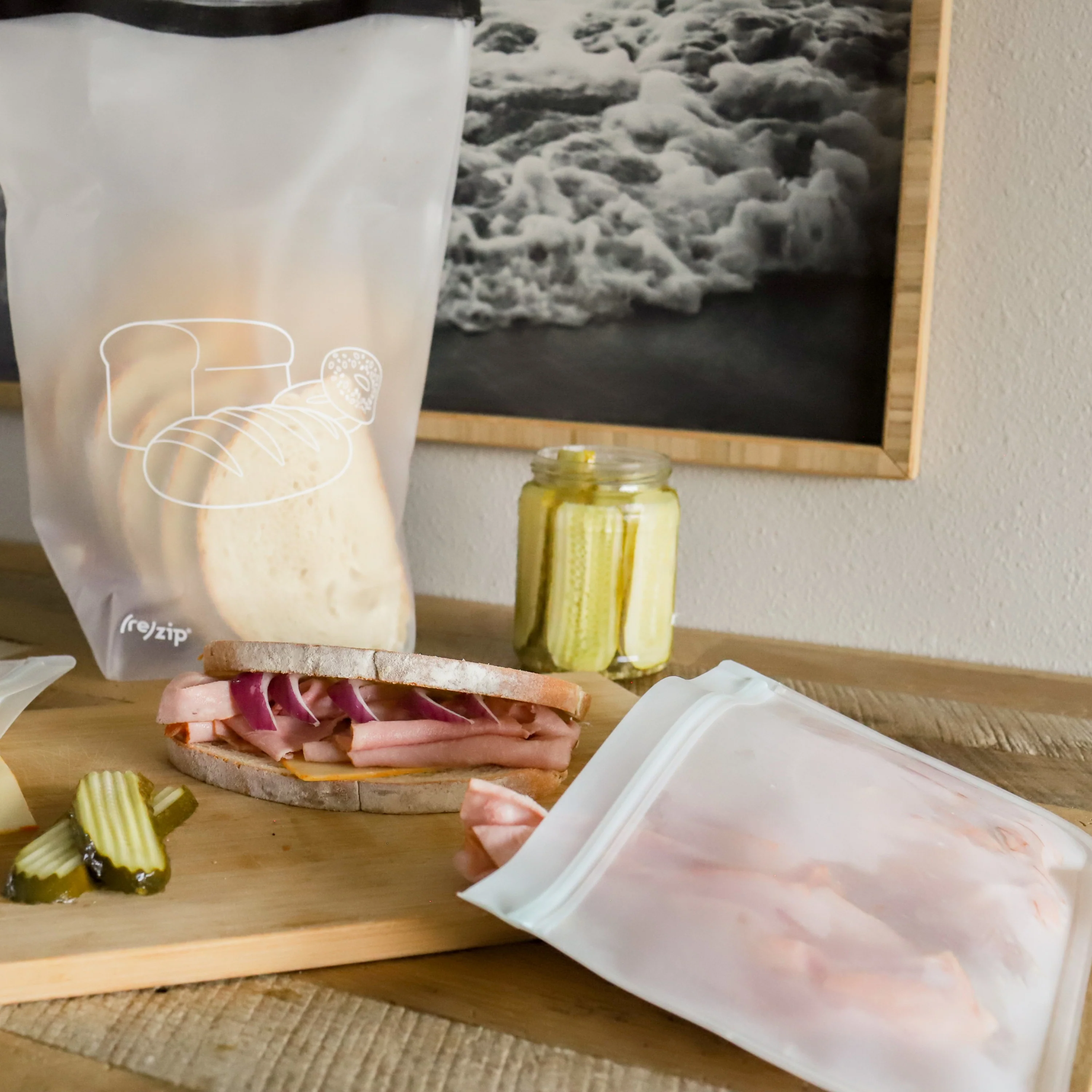 Reusable Bread & Pantry Roll Top Bag - Image 4