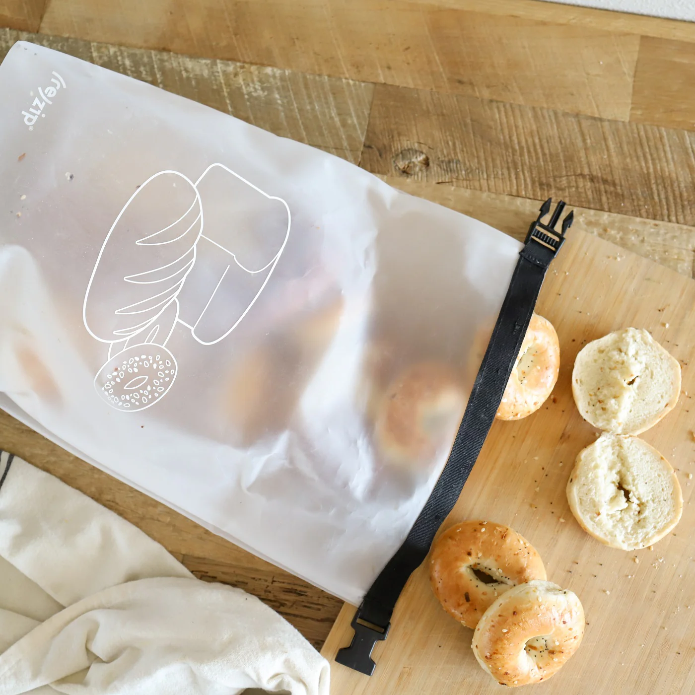 Reusable Bread & Pantry Roll Top Bag - Image 5