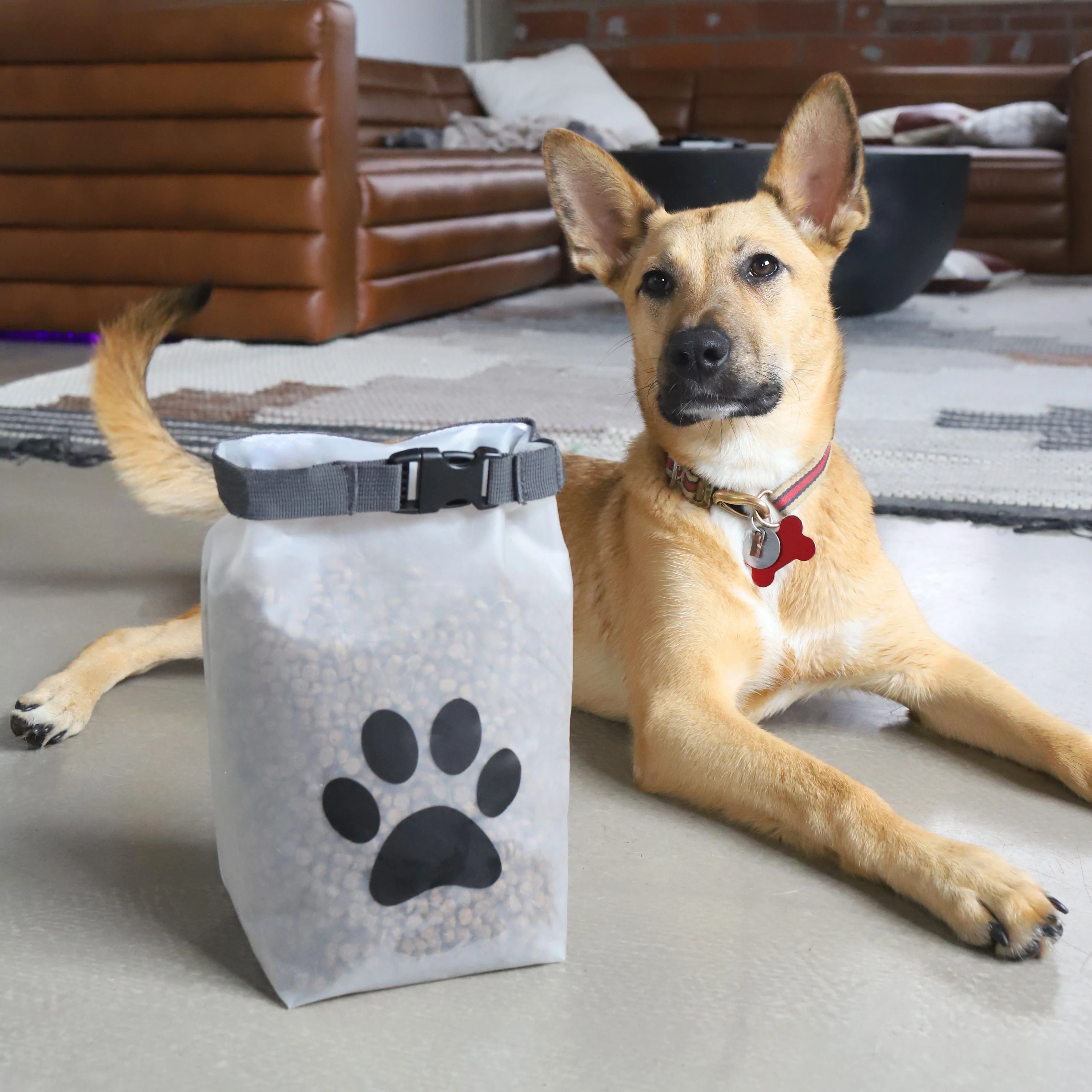 Reusable Roll Top Pet Food Storage Bag, 14 Cup - Image 4