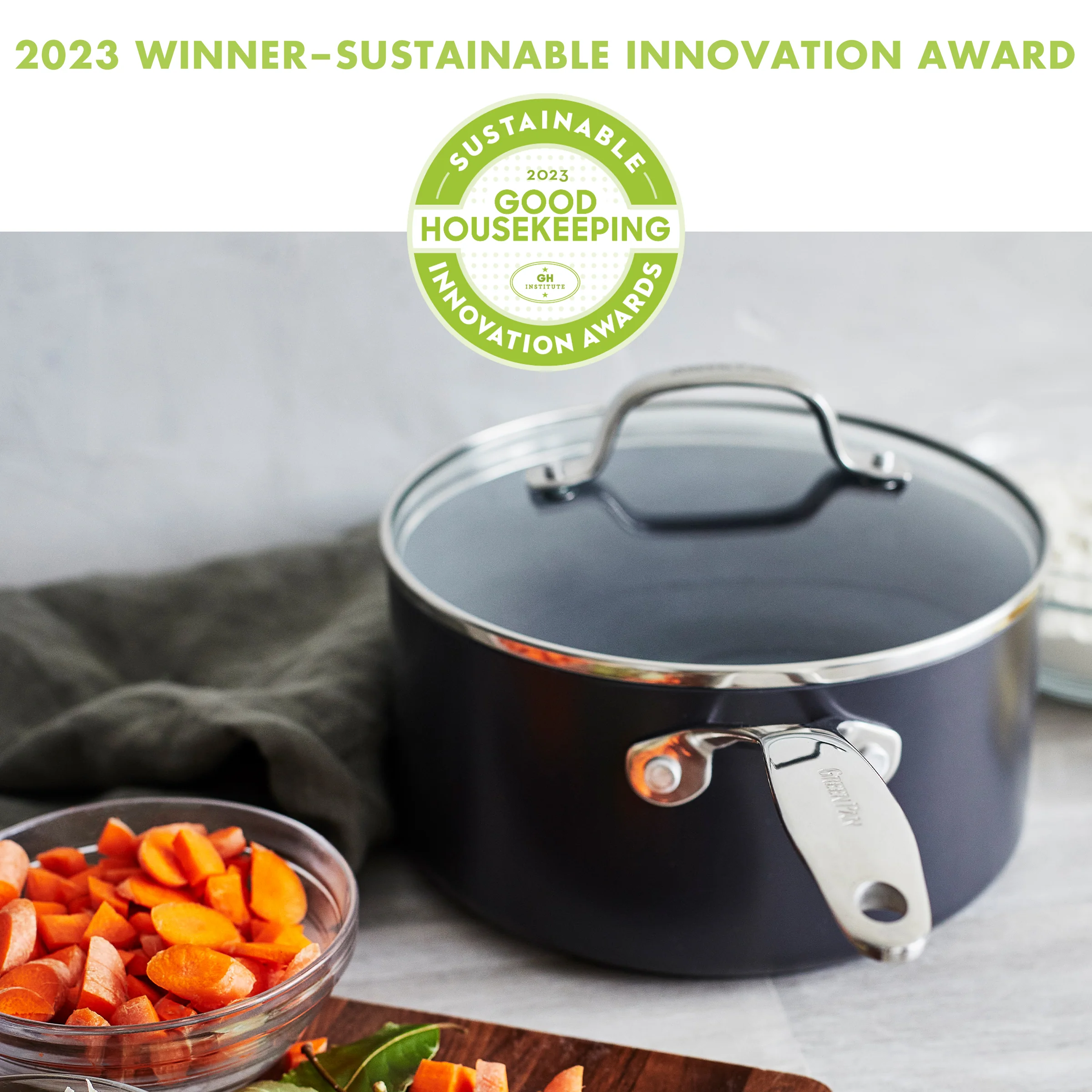 Valencia Pro Nonstick, Ceramic Sauce Pan with Lid, 2qt - Image 3